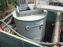 water treatment tank and runs